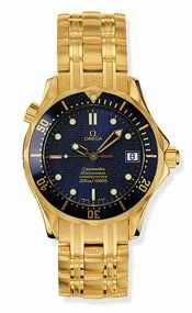 Omega Seamaster Diver 300M Automatic 36.25 Yellow Gold / Blue / Bracelet 2153.80.00 (21538000)